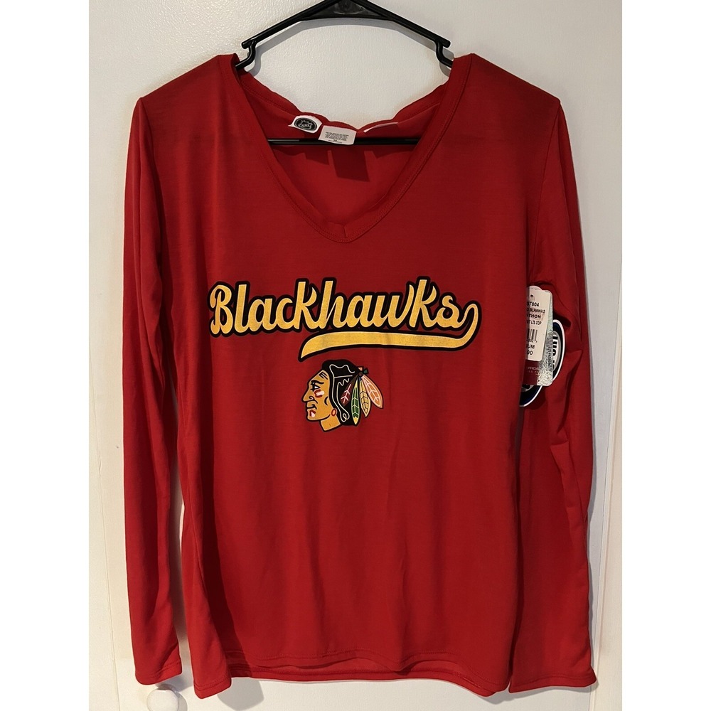 NWT Concepts Sports NHL CHICAGO BLACKHAWKS Long Sleeve Shirt Thin Size Medium M